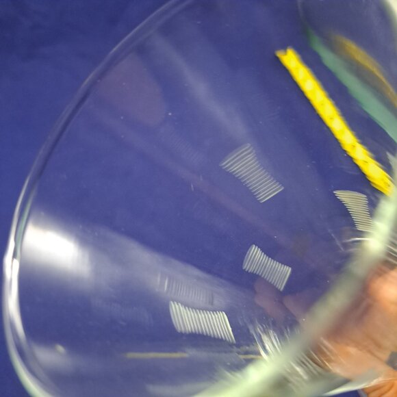 Vintage Etched Pilsner Beer Glass With Geometric Design - Picture 8 of 9